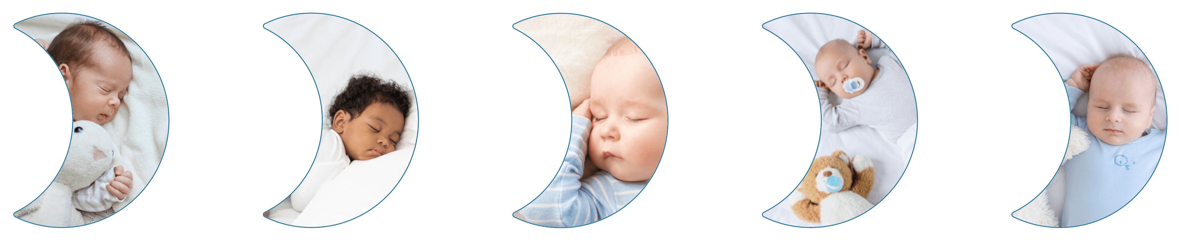 5 baby's in maantjes